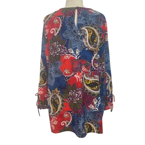 Nygard Bandana Paisley Dress Womens Plus Size 2X New Multicolor - Picture 2 of 10